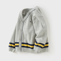 Dave&Bella Toddler Boys Autumn Grey Cotton Cardigans Coat