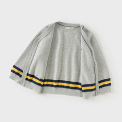 Dave&Bella Toddler Boys Autumn Grey Cotton Cardigans Coat