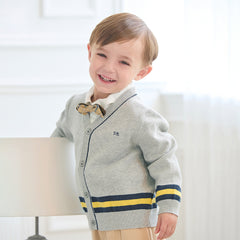 Dave&Bella Toddler Boys Autumn Grey Cotton Cardigans Coat