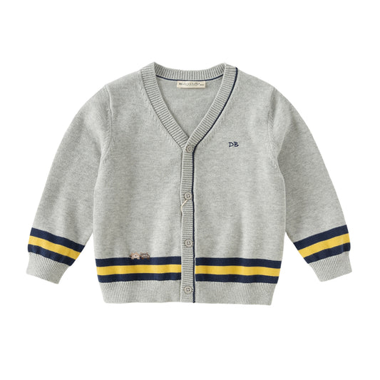 Dave&Bella Toddler Boys Autumn Grey Cotton Cardigans Coat