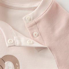 Dave&Bella Newborn Girls/Boys Cotton Pink/Blue Indoor Baby One-Pieces Romper