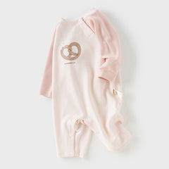 Dave&Bella Newborn Girls/Boys Cotton Pink/Blue Indoor Baby One-Pieces Romper