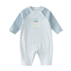 Dave&Bella Newborn Girls/Boys Cotton Pink/Blue Indoor Baby One-Pieces Romper