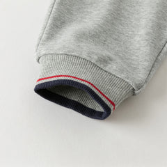 Dave&Bella Toddler Boys Autumn Navy Blue Hooded Coat Long Pants Suits Sets