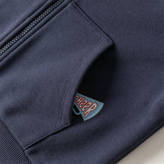 Dave&Bella Toddler Boys Autumn Navy Blue Hooded Coat Long Pants Suits Sets