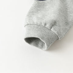 Dave&Bella Toddler Boys Autumn Navy Blue Hooded Coat Long Pants Suits Sets