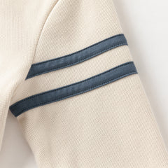 Dave&Bella Boys Autumn Beige Casual Polo Shirt Pants Two Piece Sets