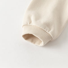 Dave&Bella Boys Autumn Beige Casual Polo Shirt Pants Two Piece Sets