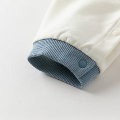 Dave&Bella Baby Boys Autumn Beige Cotton Indoor One-Pieces Romper