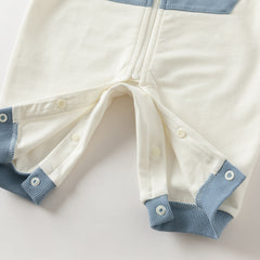 Dave&Bella Baby Boys Autumn Beige Cotton Indoor One-Pieces Romper