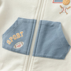 Dave&Bella Baby Boys Autumn Beige Cotton Indoor One-Pieces Romper