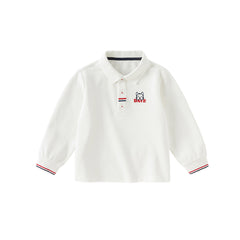 Dave&Bella Boys Autumn College Style White Polo T-shirt Top