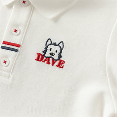 Dave&Bella Boys Autumn College Style White Polo T-shirt Top