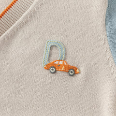 Dave&Bella Boys Autumn Cotton Light Grey Knit Cardigan Casual Jackets