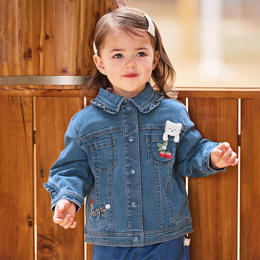 Dave&Bella Toddler Girls Autumn Denim Blue Jeans Coat Jackets