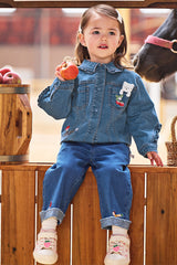 Dave&Bella Toddler Girls Autumn Denim Blue Jeans Coat Jackets