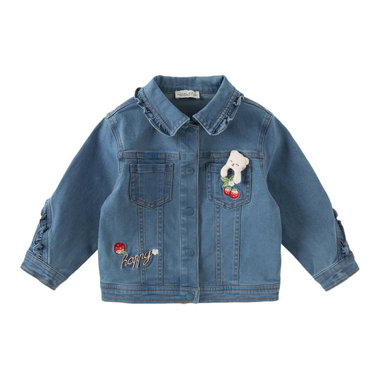 Dave&Bella Toddler Girls Autumn Denim Blue Jeans Coat Jackets