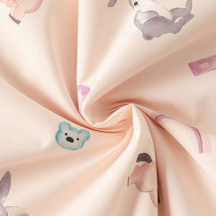 Dave&Bella Toddler Girls Autumn Pink Animal Print Hooded Outwear Fleece Coat