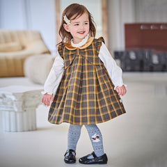 Dave&Bella Toddler Girls Winter Classic Plaid Sleeveless Party Dress