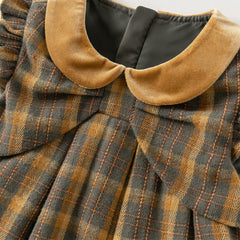 Dave&Bella Toddler Girls Winter Classic Plaid Sleeveless Party Dress