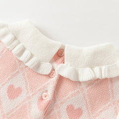 Dave&Bella Toddler Girls Autumn Peach Pink A-line Mesh Dress