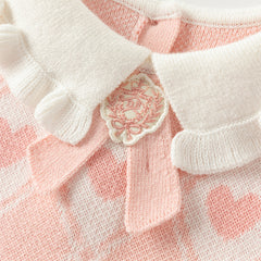 Dave&Bella Toddler Girls Autumn Peach Pink A-line Mesh Dress