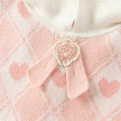 Dave&Bella Toddler Girls Autumn Peach Pink A-line Mesh Dress