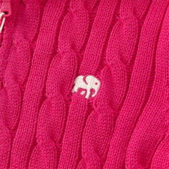 Dave&Bella Kids Girls/Boys Autumn Rose/Camel Cotton Hooded Knit Sweater Coat