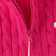 Dave&Bella Kids Girls/Boys Autumn Rose/Camel Cotton Hooded Knit Sweater Coat