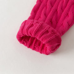 Dave&Bella Kids Girls/Boys Autumn Rose/Camel Cotton Hooded Knit Sweater Coat