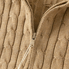 Dave&Bella Kids Girls/Boys Autumn Rose/Camel Cotton Hooded Knit Sweater Coat