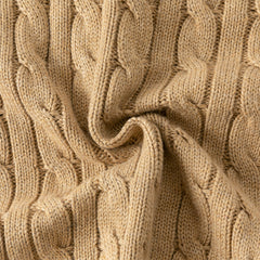 Dave&Bella Kids Girls/Boys Autumn Rose/Camel Cotton Hooded Knit Sweater Coat