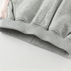 Dave&Bella Toddler Girls Autumn Cotton Grey Drawstring Sweatpants