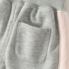 Dave&Bella Toddler Girls Autumn Cotton Grey Drawstring Sweatpants