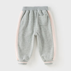 Dave&Bella Toddler Girls Autumn Cotton Grey Drawstring Sweatpants