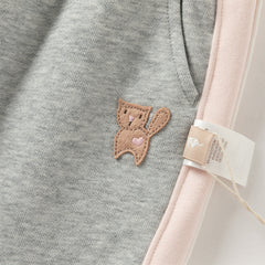 Dave&Bella Toddler Girls Autumn Cotton Grey Drawstring Sweatpants