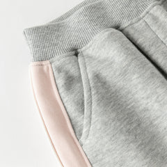 Dave&Bella Toddler Girls Autumn Cotton Grey Drawstring Sweatpants