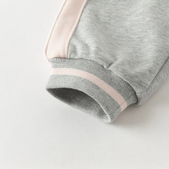 Dave&Bella Toddler Girls Autumn Cotton Grey Drawstring Sweatpants
