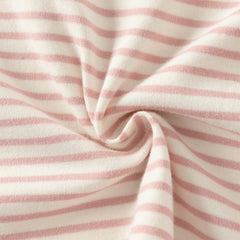 Dave&Bella Toddlers Girls Autumn Cotton Pink Striped Playful Rabbit Ear Style T-shirts Tops