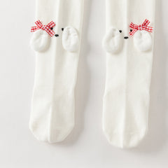 Dave&Bella Girls Autumn Beige Cute Dog Style Footed Tights Leggings