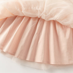 Dave&Bella Toddler Girls Winter Charming Pink Soft Knit Sweater Birthday Mesh Dress