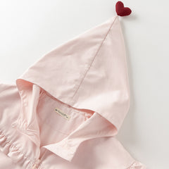 Dave&Bella Toddler Girls Autumn Sweet Pink Outwear Fashion Hooded Trench Coats