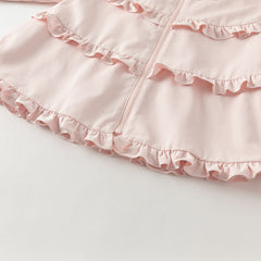 Dave&Bella Toddler Girls Autumn Sweet Pink Outwear Fashion Hooded Trench Coats