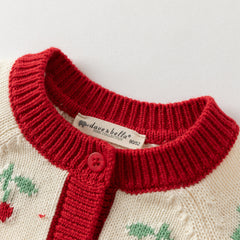 Dave&Bella Kids Girls Sweet Soft Red Long-sleeved Jacket Coats