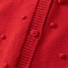 Dave&Bella Kids Girls Sweet Soft Red Long-sleeved Jacket Coats