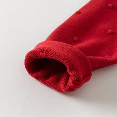 Dave&Bella Kids Girls Sweet Soft Red Long-sleeved Jacket Coats