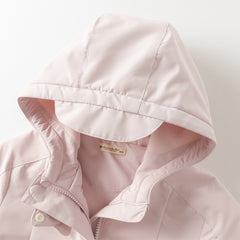 Dave&Bella Kids Girls Winter Sweet Pink Windproof Outwear Hooded Coats