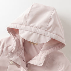 Dave&Bella Kids Girls Winter Sweet Pink Windproof Outwear Hooded Coats