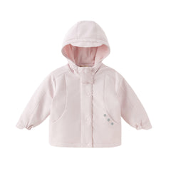 Dave&Bella Kids Girls Winter Sweet Pink Windproof Outwear Hooded Coats