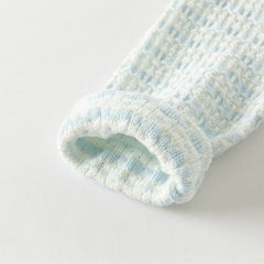 Dave&Bella Girls Autumn Elegant Blue White Plaid Knit Cardigans Coats